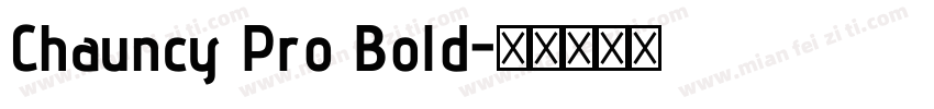 Chauncy Pro Bold字体转换